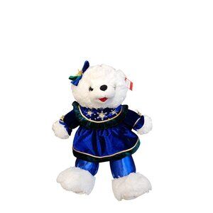 Dan Dee Snowflake Teddy Bear 2018 Collectors Choice Plush Blue Dress 16"